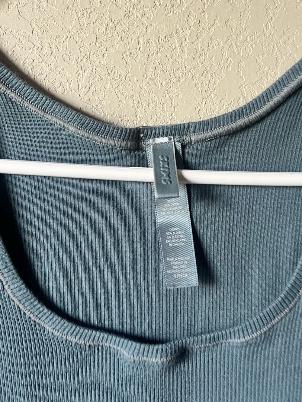 SKIMS Ribbed Scoop Tank - Slate Blue/Gray - Picture 2 of 4